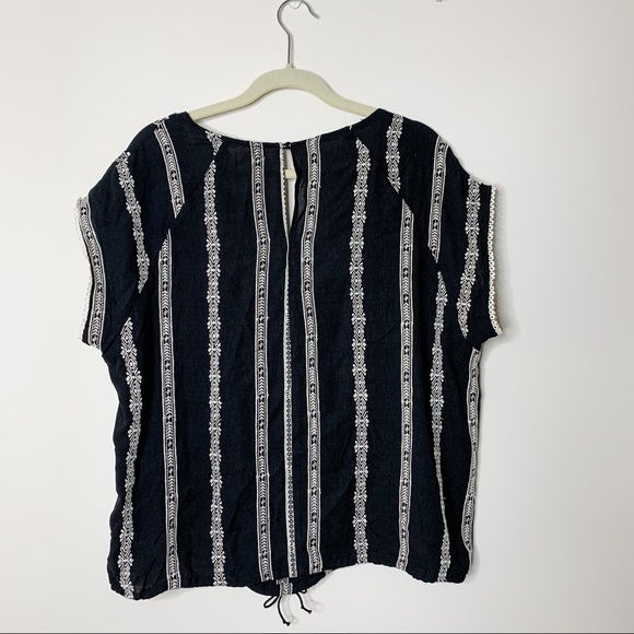 NWT A Beautiful Soul Black Boho Blouse 18/20 - Picture 3 of 7